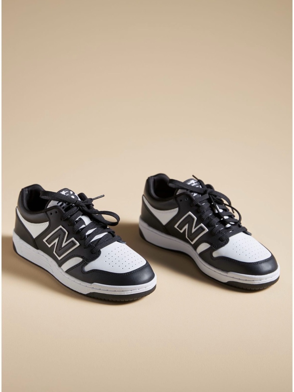 New Balance Women's Black and White Athletic Sneakers